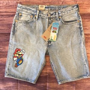 Rare Levi’s X Nintendo Super Mario Jean Shorts.